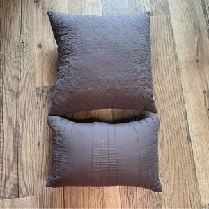 Gray Quilted Pillow Set